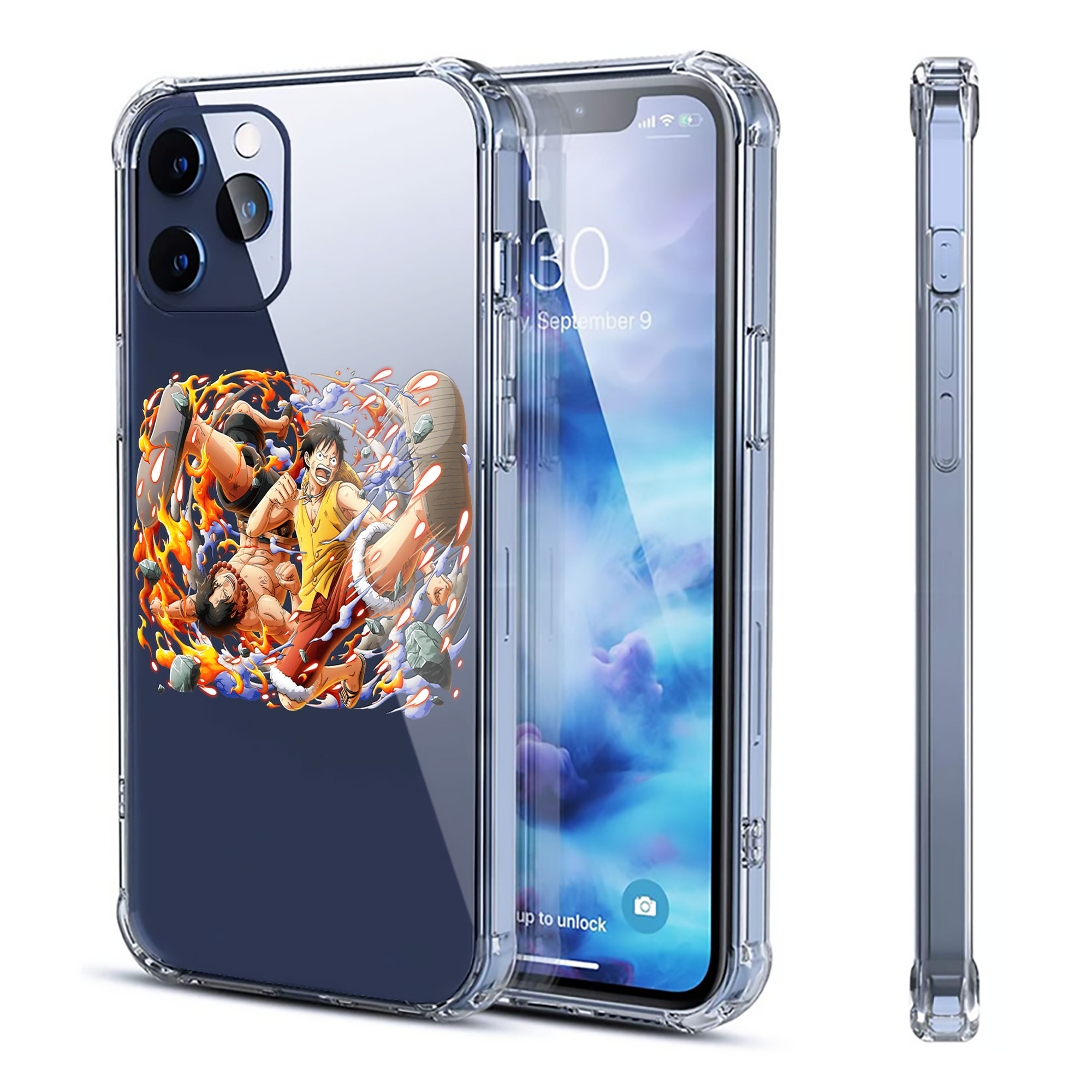 （画像用） ワンピース モンキー・D・ルフィ ONE PIECE Monkey D. Luffy 【iPhone 12シリーズ対応】透明スマホケース（クリアソフトケース）